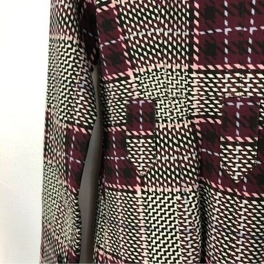 Cabi Sovereign Houndstooth Plaid Ponte Knit Peacoat XS #3370 - Picture 4 of 5